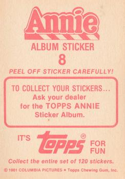 1982 Topps Annie Stickers #8 Grace Farrell - Sticker 8 Back
