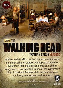 2014 Cryptozoic The Walking Dead Season 3 Part 2 #25 Do Walkers Remember? Back