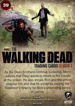 2014 Cryptozoic The Walking Dead Season 3 Part 2 #39 Family Feud Back