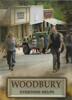 2014 Cryptozoic The Walking Dead Season 3 Part 2 - Woodbury Foil #WB-03 Everyone Helps Front