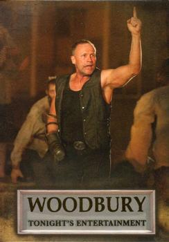 2014 Cryptozoic The Walking Dead Season 3 Part 2 - Woodbury Foil #WB-06 Tonight's Entertainment Front
