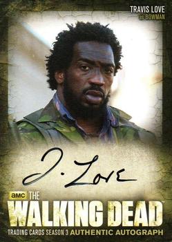 2014 Cryptozoic The Walking Dead Season 3 Part 2 - Autographs #A20 Travis Love Front