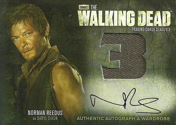 2014 Cryptozoic The Walking Dead Season 3 Part 2 - Autograph Wardrobe #AM10 Norman Reedus Front