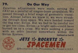 1951 Bowman Jets, Rockets, Spacemen (R701-13) #79 On Our Way Back