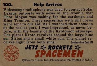 1951 Bowman Jets, Rockets, Spacemen (R701-13) #100 Help Arrives Back