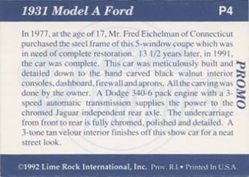 1991-92 Lime Rock Dream Machines - Unstamped #P4 1931 Model A Ford Back