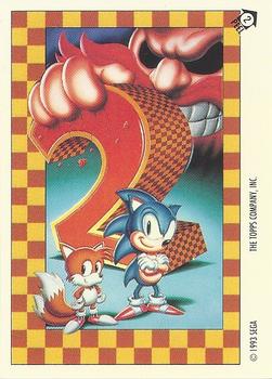 1993 Topps Sonic the Hedgehog - Flick It #2 Sonic Hedgehog Front