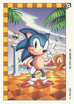 1993 Topps Sonic the Hedgehog - Flick It #8 Sonic Hedgehog Front