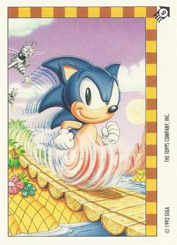 1993 Topps Sonic the Hedgehog - Flick It #9 Sonic Hedgehog Front