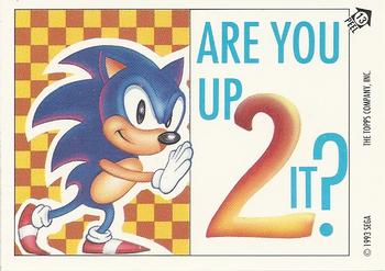1993 Topps Sonic the Hedgehog - Flick It #13 Sonic Hedgehog Front