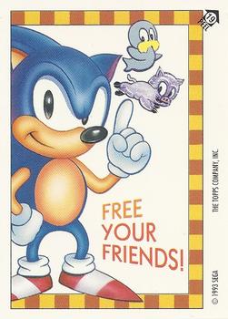 1993 Topps Sonic the Hedgehog - Flick It #19 Sonic Hedgehog Front