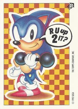 1993 Topps Sonic the Hedgehog - Flick It #25 Sonic Hedgehog Front
