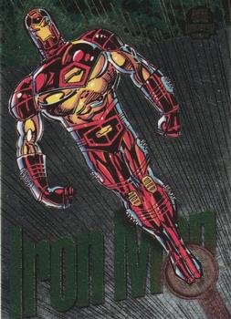 1994 Fleer Marvel Universe - Power Blast Silver #7 Iron Man Front