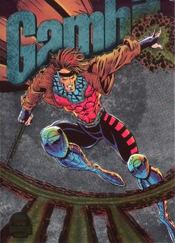 1994 Fleer Marvel Universe - Power Blast Silver #4 Gambit Front