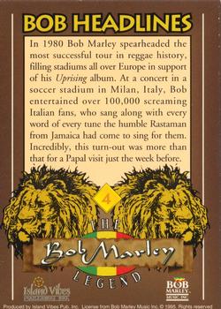 1995 Island Vibes The Bob Marley Legend - Retail #4 100,000 Spectators Back