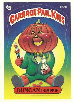 1986 Topps Garbage Pail Kids Series 4 #153b Duncan Pumpkin Front