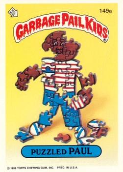 1986 Topps Garbage Pail Kids Series 4 #149a Puzzled Paul Front