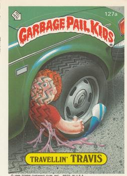 1986 Topps Garbage Pail Kids Series 4 #127a Travellin' Travis Front