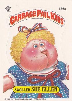 1986 Topps Garbage Pail Kids Series 4 #136a Swollen Sue Ellen Front