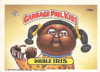 1986 Topps Garbage Pail Kids Series 4 #139a Double Iris Front