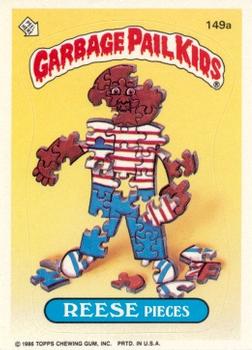 1986 Topps Garbage Pail Kids Series 4 #149a Reese Pieces Front