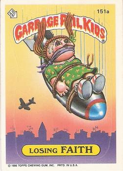 1986 Topps Garbage Pail Kids Series 4 #151a Losing Faith Front