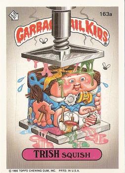1986 Topps Garbage Pail Kids Series 4 #163a Trish Squish Front
