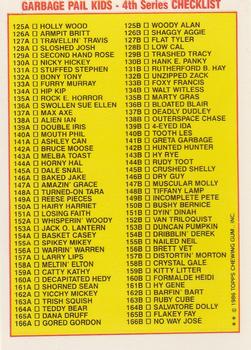 1986 Topps Garbage Pail Kids Series 4 #125b Woody Alan Back