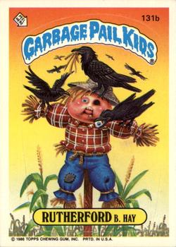 1986 Topps Garbage Pail Kids Series 4 #131b Rutherford B. Hay Front
