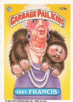 1986 Topps Garbage Pail Kids Series 4 #133b Foxy Francis Front