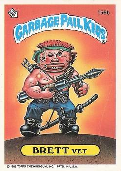 1986 Topps Garbage Pail Kids Series 4 #156b Brett Vet Front