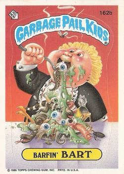 1986 Topps Garbage Pail Kids Series 4 #162b Barfin' Bart Front