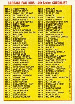 1986 Topps Garbage Pail Kids Series 4 #125b Oak Kay Back