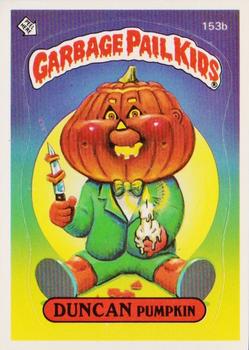 1986 Topps Garbage Pail Kids Series 4 #153b Duncan Pumpkin Front