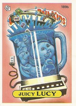 1986 Topps Garbage Pail Kids Series 5 #189b Juicy Lucy Front