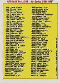 1986 Topps Garbage Pail Kids Series 5 #204b Kit Spit Back