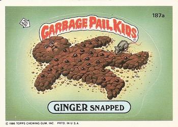 1986 Topps Garbage Pail Kids Series 5 #187a Ginger Snapped Front