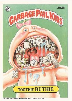 1986 Topps Garbage Pail Kids Series 5 #203a Toothie Ruthie Front