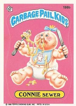 1986 Topps Garbage Pail Kids Series 5 #198b Connie Sewer Front