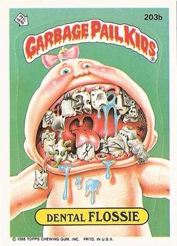1986 Topps Garbage Pail Kids Series 5 #203b Dental Flossie Front