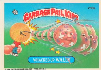 1986 Topps Garbage Pail Kids Series 6 #209a Whacked-Up Wally Front