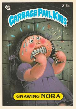 1986 Topps Garbage Pail Kids Series 6 #215a Gnawing Nora Front