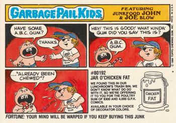 1986 Topps Garbage Pail Kids Series 6 #217a Trashy Trudy Back