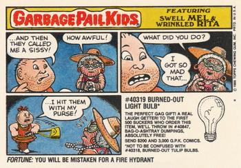 1986 Topps Garbage Pail Kids Series 6 #219a George Washingdone Back