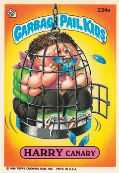 1986 Topps Garbage Pail Kids Series 6 #234a Harry Canary Front