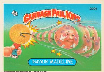 1986 Topps Garbage Pail Kids Series 6 #209b Paddlin' Madeline Front