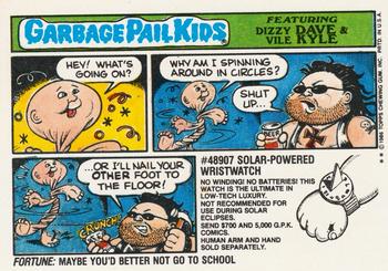 1986 Topps Garbage Pail Kids Series 6 #212b Air-Head Jed Back