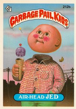 1986 Topps Garbage Pail Kids Series 6 #212b Air-Head Jed Front
