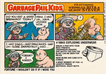 1986 Topps Garbage Pail Kids Series 6 #218b Bridget Digit Back