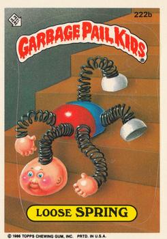 1986 Topps Garbage Pail Kids Series 6 #222b Loose Spring Front